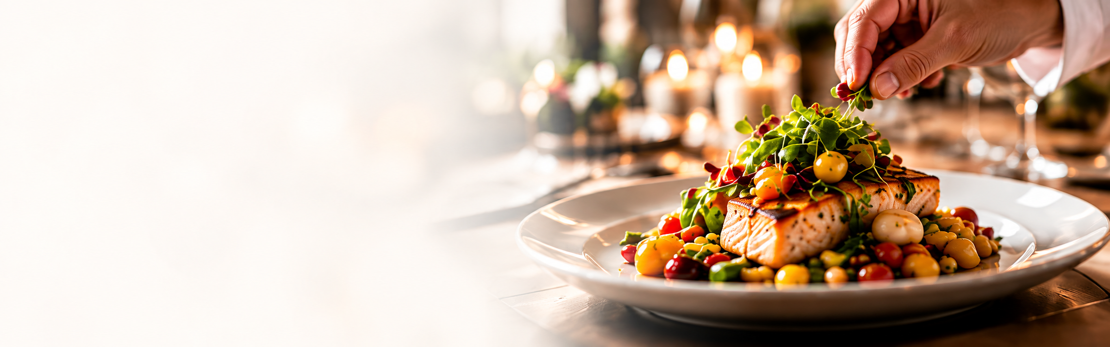A vibrant, customized private chef dish