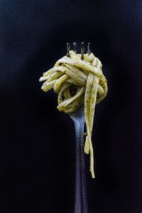 Shrimp and Pesto Pasta for your next romantic dinner